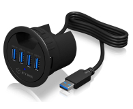ICY BOX HUB USB 3.0 - 4x USB (audio, montaż do biurka) - 622645 - zdjęcie 1